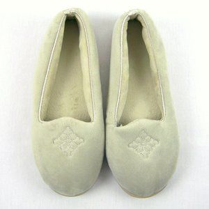 DearFoams Slippers Memory Foam Gray Size Med US 7-8 UK 5-6 EU 38-39